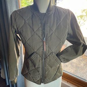 NEW Eddie Bauer down bomber jacket green khaki